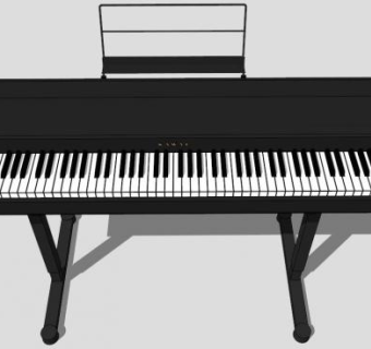 电子琴SKP模型素材设计_su模型下载 草图大师模型_SKP模型