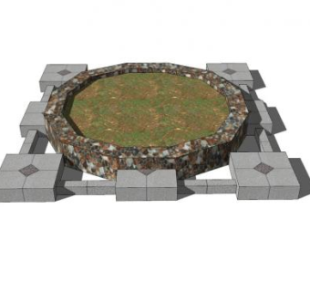 现代树池设计SU模型下载_sketchup草图大师SKP模型