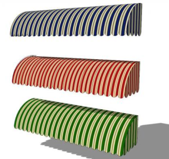 商店商铺挡膜结构雨棚雨篷su模型下载_sketchup草图大师SKP模型