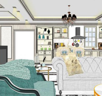 法式家具su模型下载_sketchup草图大师SKP模型