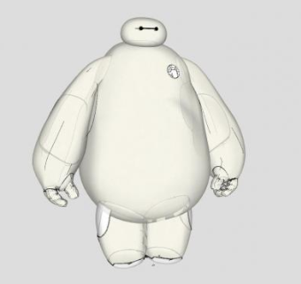 超能特战队大白SU模型下载_sketchup草图大师SKP模型