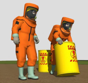 核辐射服装人员SU模型下载_sketchup草图大师SKP模型