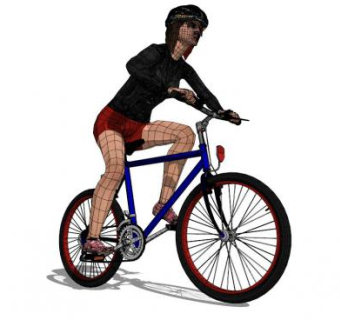 骑行人物su模型下载_sketchup草图大师SKP模型