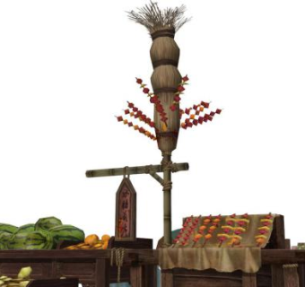 老北京糖葫芦su模型下载_sketchup草图大师SKP模型