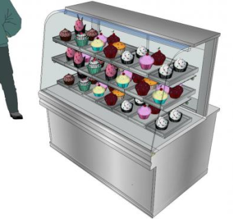 甜品展柜SU模型下载_sketchup草图大师SKP模型