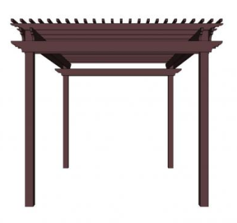 现代廊架藤架SU模型下载_sketchup草图大师SKP模型