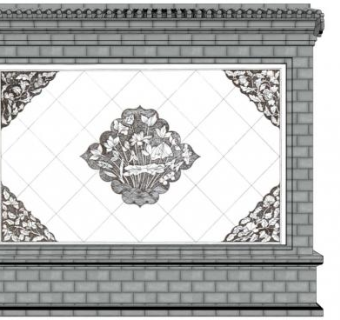 照壁景墙su模型下载_sketchup草图大师SKP模型