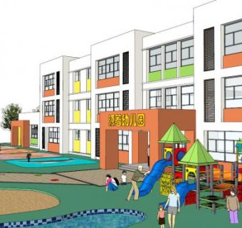幼儿园游玩设施su模型下载_sketchup草图大师SKP模型