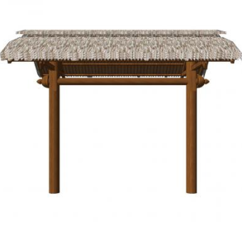 自然风牌坊SU模型下载_sketchup草图大师SKP模型