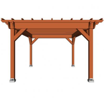 现代庭院廊架SU模型下载_sketchup草图大师SKP模型