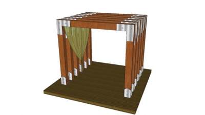 现代廊架设计SU模型下载_sketchup草图大师SKP模型