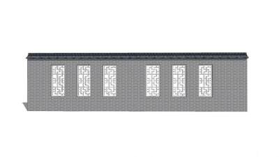 中式花窗院墙SU模型下载_sketchup草图大师SKP模型