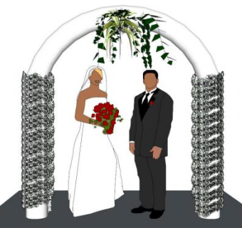 婚礼拱门su模型下载_sketchup草图大师SKP模型
