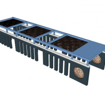 新中式廊架长廊SU模型下载_sketchup草图大师SKP模型