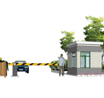 现代小区入口SU模型下载_sketchup草图大师SKP模型