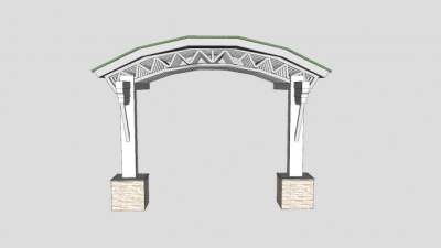 简欧牌坊SU模型下载_sketchup草图大师SKP模型