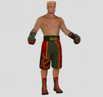 拳击格斗人物SU模型下载_sketchup草图大师SKP模型