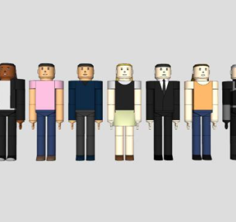 Lego玩具人物SU模型下载_sketchup草图大师SKP模型