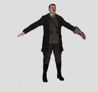 希特勒人物SU模型下载_sketchup草图大师SKP模型