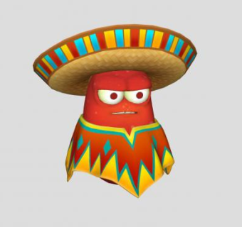 墨西哥卡通人物SU模型下载_sketchup草图大师SKP模型