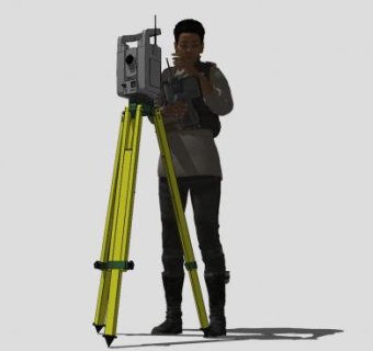 工程勘测人员SU模型下载_sketchup草图大师SKP模型