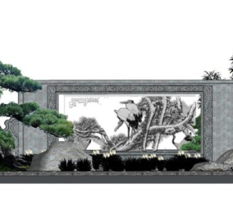 中式园林小品su模型下载_sketchup草图大师SKP模型