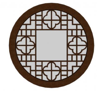圆形雕花su模型下载_sketchup草图大师SKP模型