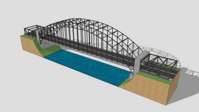 现代公路大桥SU模型下载_sketchup草图大师SKP模型