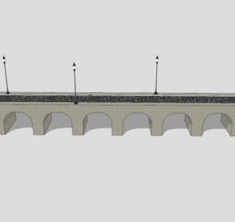 现代高架大桥SU模型下载_sketchup草图大师SKP模型