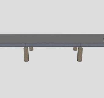 现代公路梁式桥SU模型下载_sketchup草图大师SKP模型