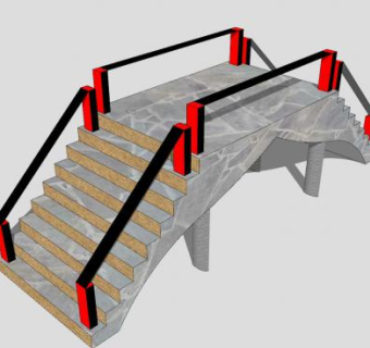现代石桥SU模型下载_sketchup草图大师SKP模型