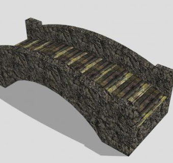 自然风石拱桥SU模型下载_sketchup草图大师SKP模型