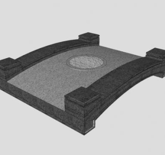 中式石桥SU模型下载_sketchup草图大师SKP模型