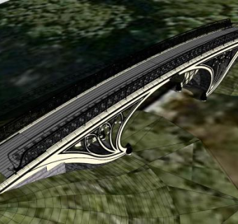 欧式大桥SU模型下载_sketchup草图大师SKP模型