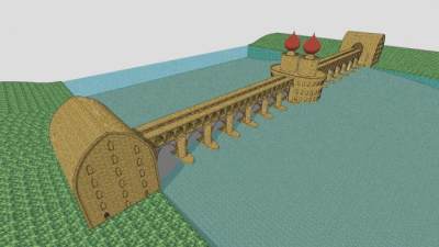 现代梁式桥SU模型下载_sketchup草图大师SKP模型