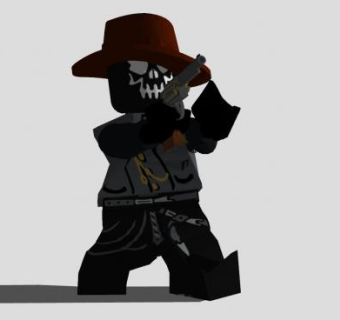 西部牛仔摆件SU模型下载_sketchup草图大师SKP模型