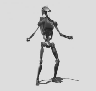 金属机器人狗SU模型下载_sketchup草图大师SKP模型