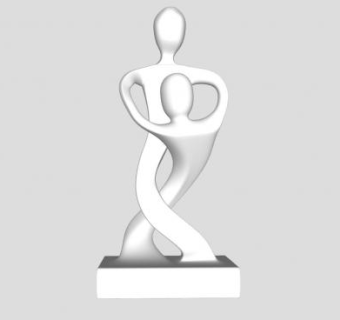 抽象人物雕塑造型SU模型下载_sketchup草图大师SKP模型