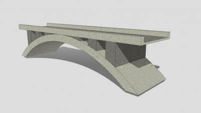 抛物线石拱桥SU模型下载_sketchup草图大师SKP模型