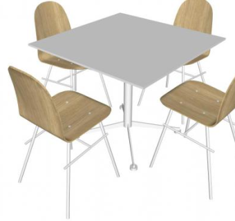 咖啡厅餐桌su模型下载_sketchup草图大师SKP模型