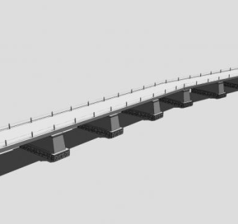 自然风梁式石桥SU模型下载_sketchup草图大师SKP模型