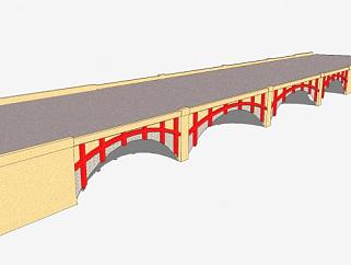 现代石桥大桥SU模型下载_sketchup草图大师SKP模型