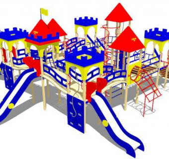 城堡滑梯su模型下载_sketchup草图大师SKP模型