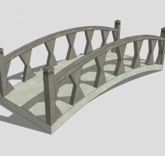 简易石拱桥SU模型下载_sketchup草图大师SKP模型