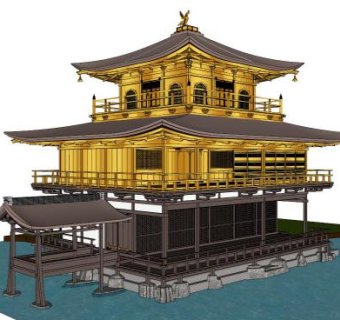 日本古建su模型下载_sketchup草图大师SKP模型