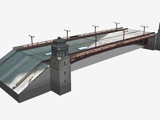 现代公路桥建筑SU模型下载_sketchup草图大师SKP模型