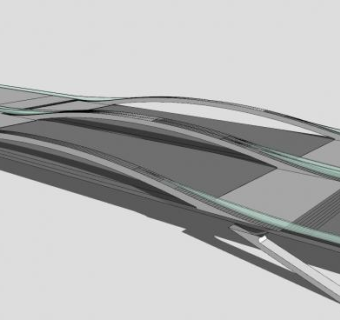 现代大桥建筑SU模型下载_sketchup草图大师SKP模型