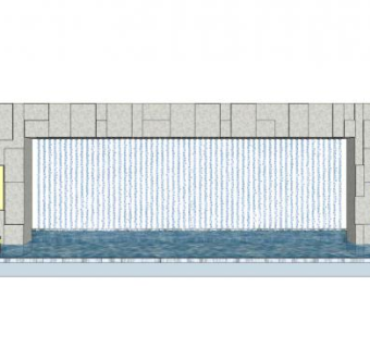 水景景墙su模型下载_sketchup草图大师SKP模型