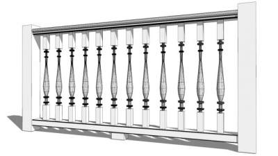 楼梯栏杆扶手su模型下载_sketchup草图大师SKP模型