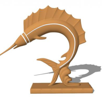 木雕塑su模型下载_sketchup草图大师SKP模型